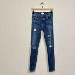 AGOLDE Sophie Jeans Kansas City High Rise Skinny Distressed Ripped